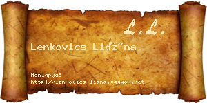 Lenkovics Liána névjegykártya